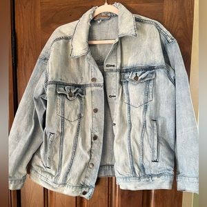 Free People Distressed Denim Jean Jacket